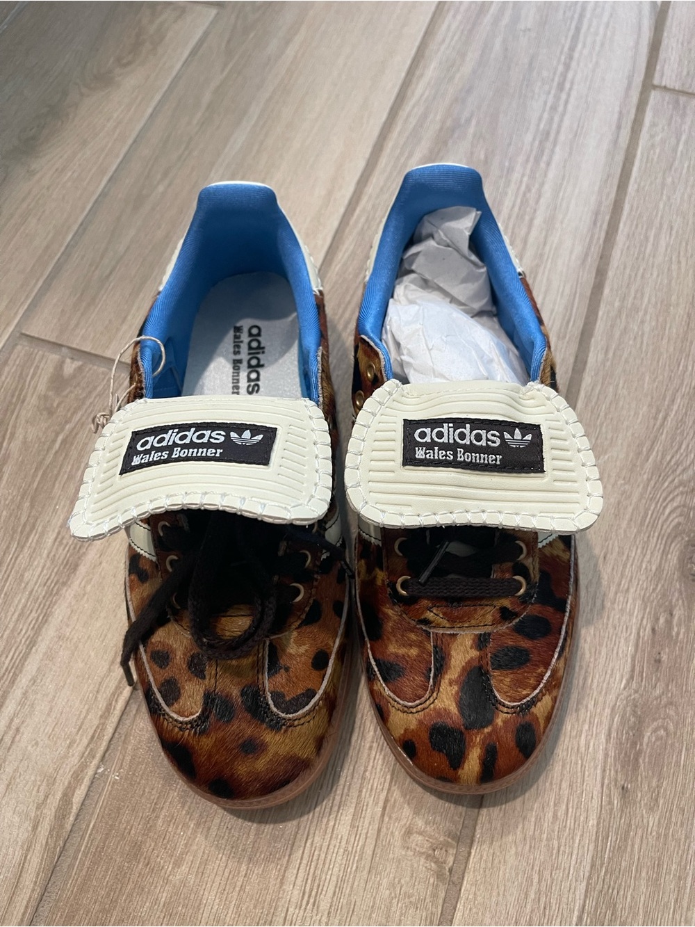 New In Box Adidas X Wales Bonner Pony Hair Leopard Samba Sneakers Sz 7.5 Rare - Picture 10 of 16